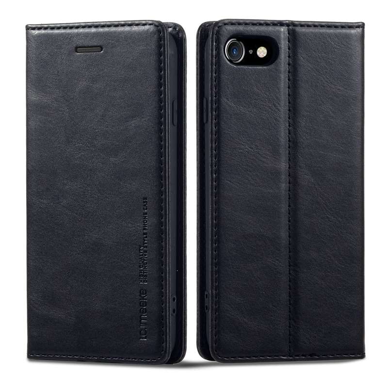For iPhone SE 2022 / SE 2020 / 8 / 7 LC.IMEEKE RFID Anti-theft Leather Phone Case(Brown)