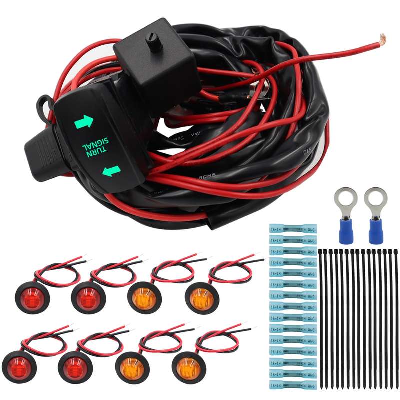 For UTV / ATU Car Turn Signal Light Toggle Switch Turn Signal Kit, Style:Vertical Green Turn Switch