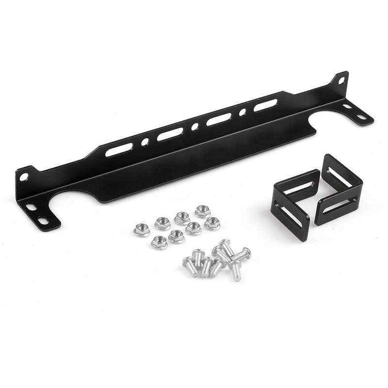 British 330mm Car Engine Oil Cooler Mounting Bracket Kit(Black)