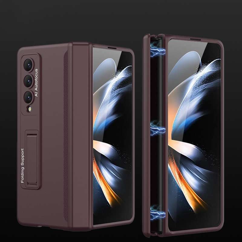 For Samsung Galaxy Z Fold4 GKK Magnetic Hinged Folding Full Phone Case(Champagne Gold)