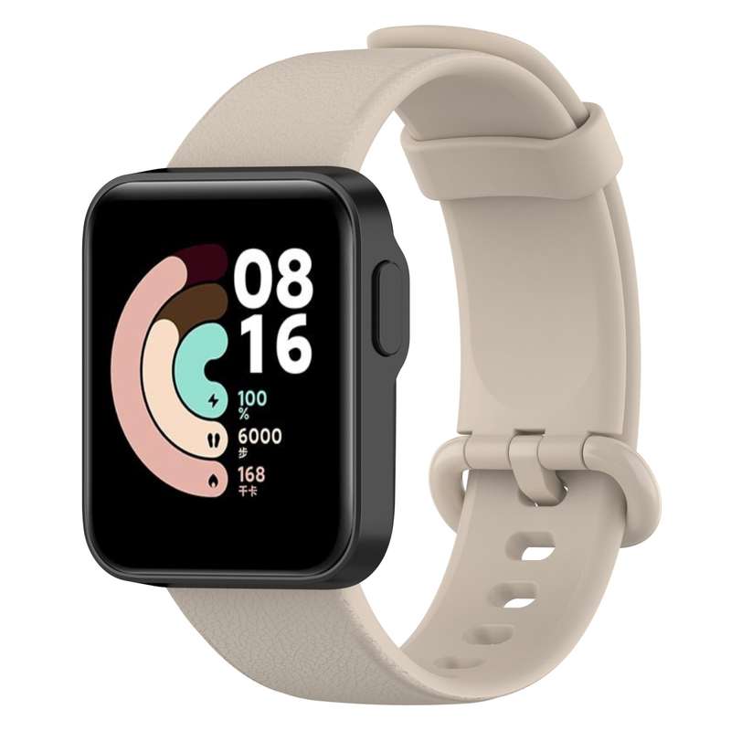 For Xiaomi MI Watch Lite / Redmi Watch Litchi Texture Leather Watch Band(White)