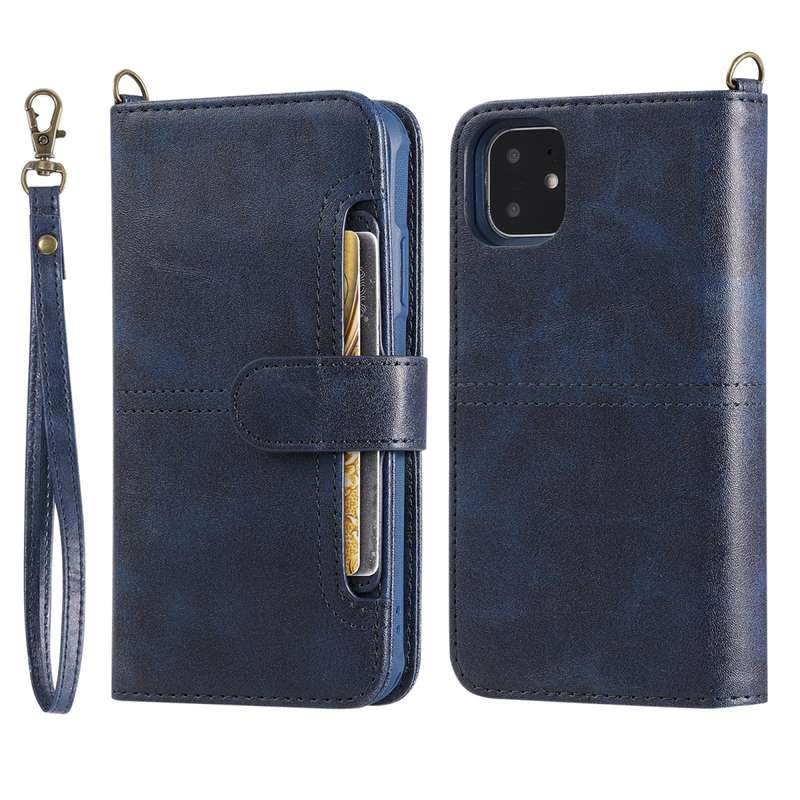 For iPhone 11 Multifunctional Detachable Magnetic Horizontal Flip Leather Case with Card Slots & Hol
