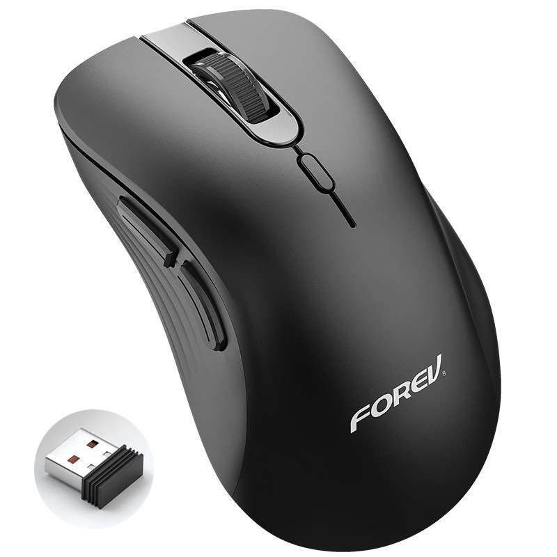 FOREV FV-G200 Wireless Ergonomic Vertical Side Button Mouse(Milk Tea Color)