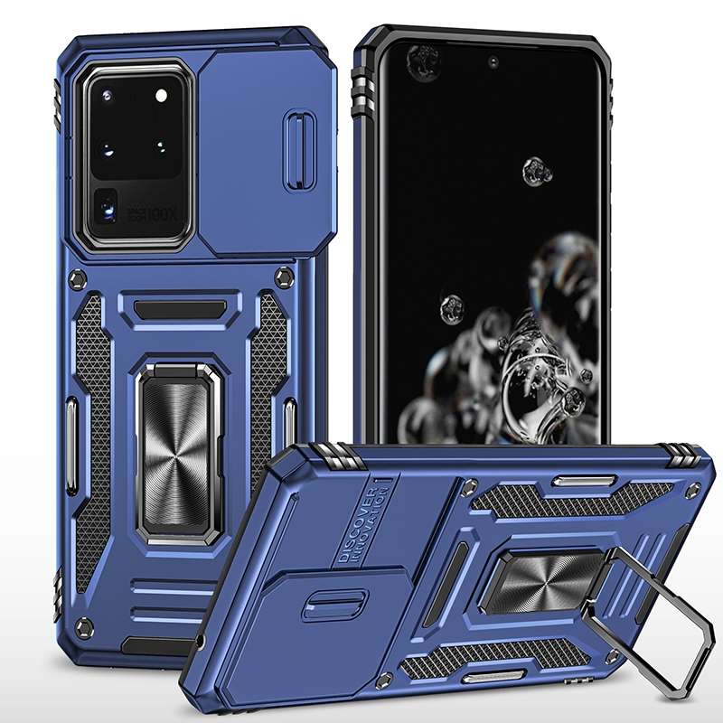 For Samsung Galaxy S20 Ultra Armor PC + TPU Camera Shield Phone Case(Grey)
