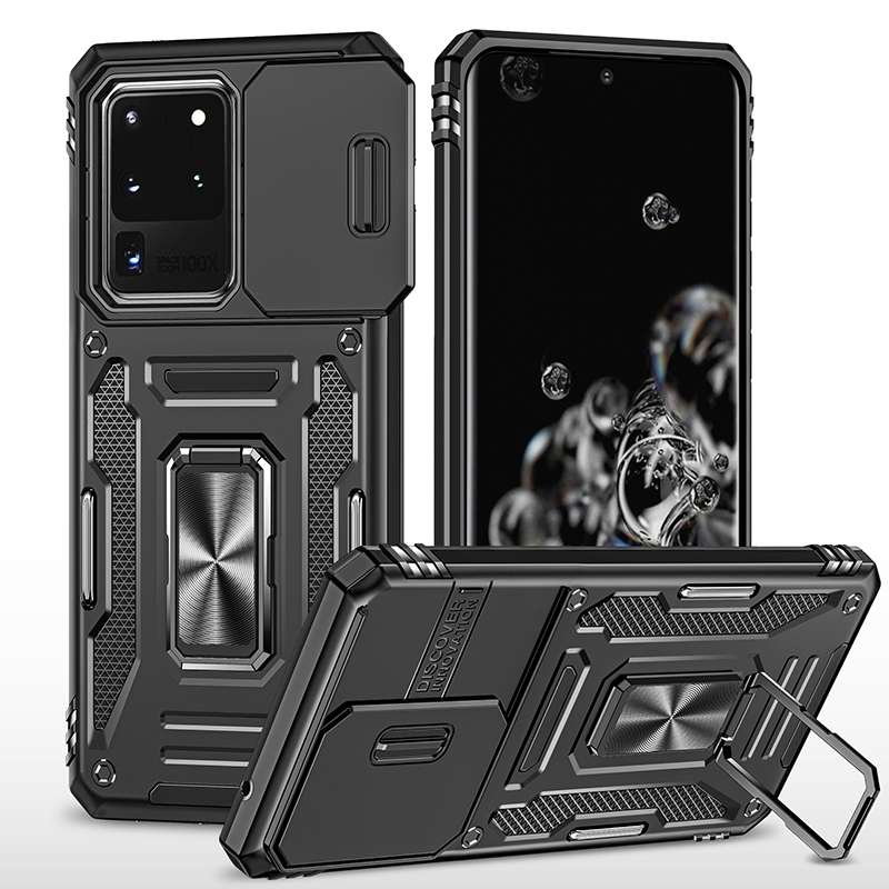 For Samsung Galaxy S20 Ultra Armor PC + TPU Camera Shield Phone Case(Grey)