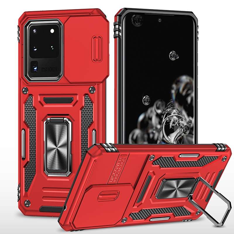 For Samsung Galaxy S20 Ultra Armor PC + TPU Camera Shield Phone Case(Grey)