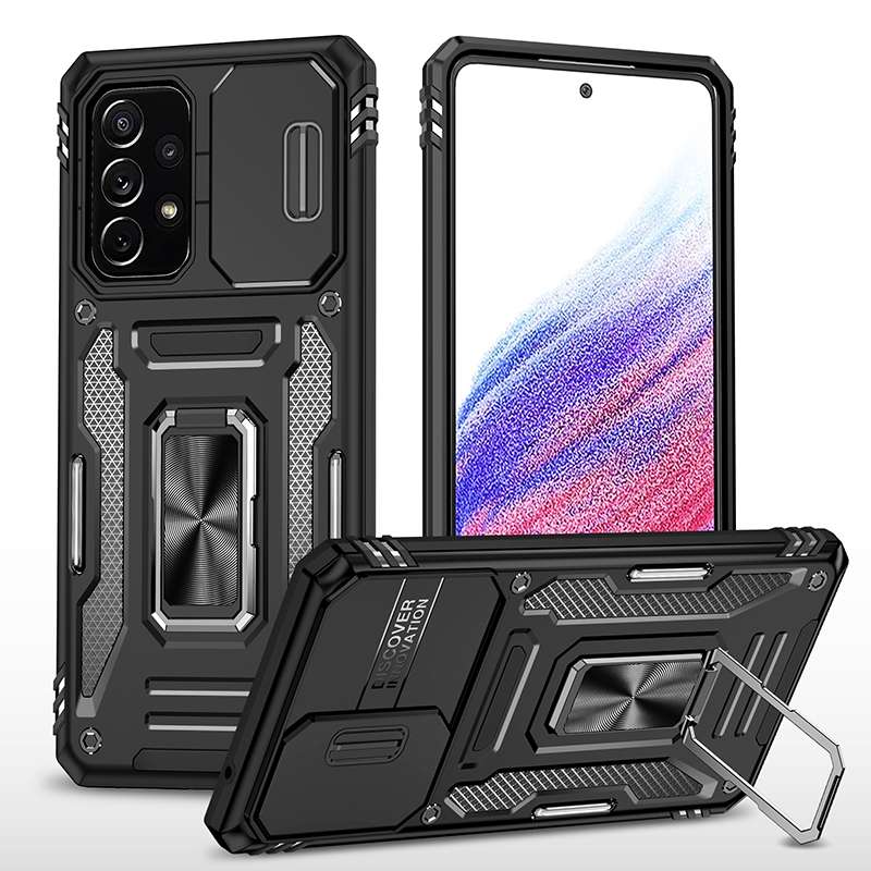 For Samsung Galaxy A53 5G Armor PC + TPU Camera Shield Phone Case(Grey)