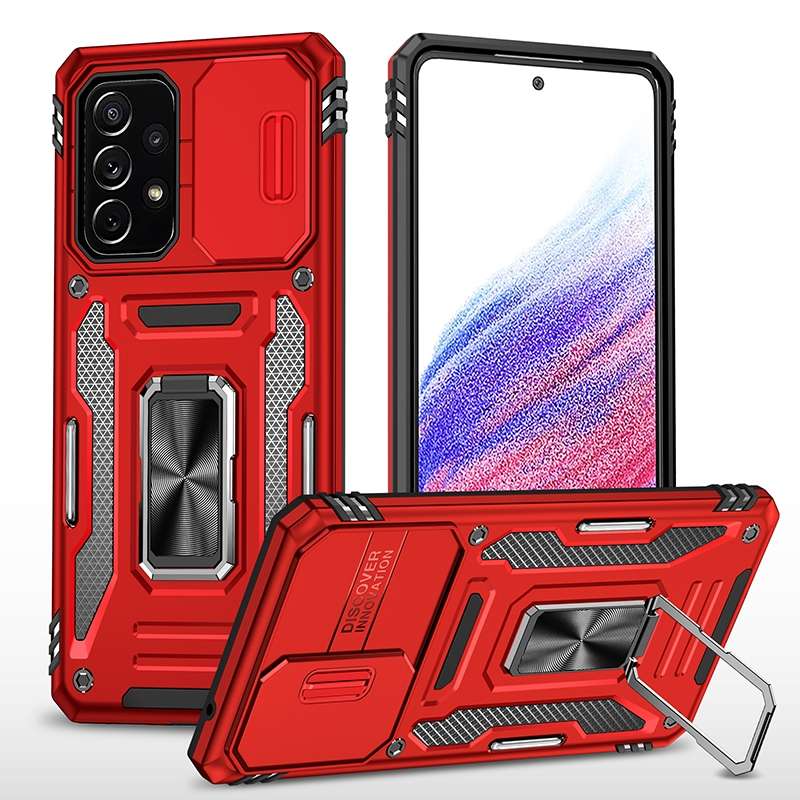 For Samsung Galaxy A53 5G Armor PC + TPU Camera Shield Phone Case(Grey)