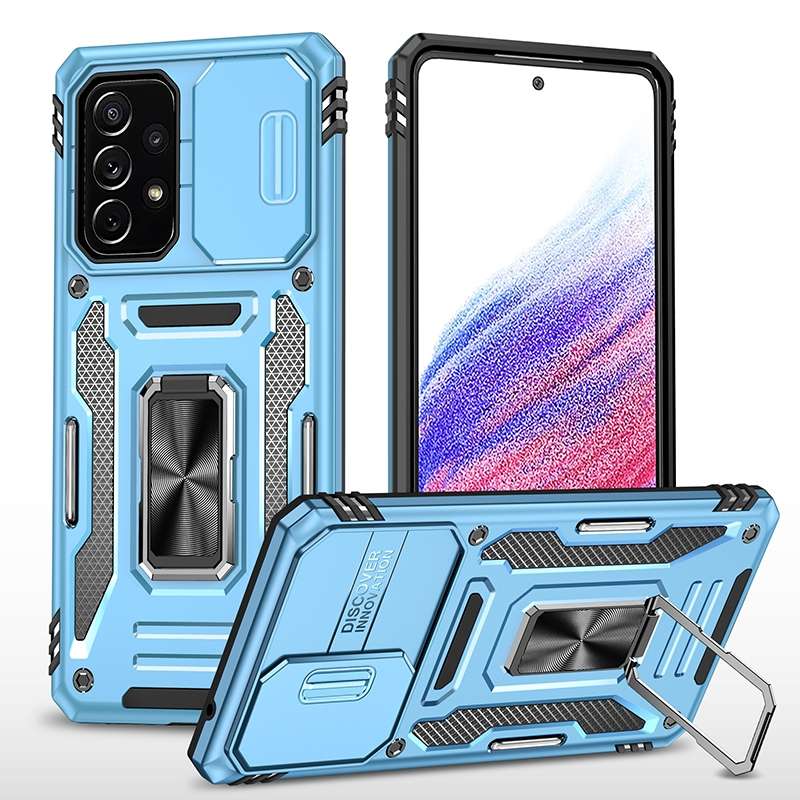 For Samsung Galaxy A53 5G Armor PC + TPU Camera Shield Phone Case(Grey)