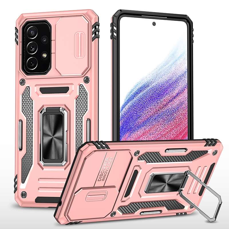 For Samsung Galaxy A53 5G Armor PC + TPU Camera Shield Phone Case(Grey)