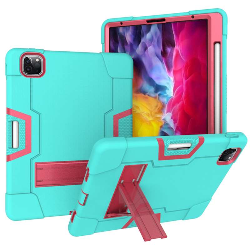 For iPad Pro 11 inch 2021 / 2020 Contrast Color Robot Shockproof Silicon + PC Protective Tablet Case
