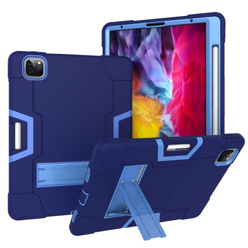 For iPad Pro 11 inch 2021 / 2020 Contrast Color Robot Shockproof Silicon + PC Protective Tablet Case