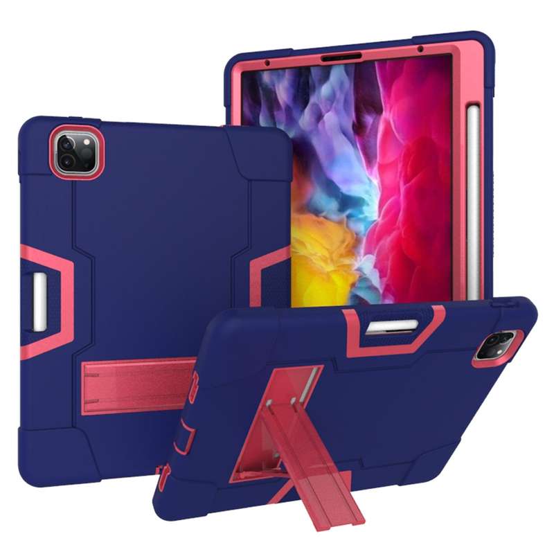 For iPad Pro 11 inch 2021 / 2020 Contrast Color Robot Shockproof Silicon + PC Protective Tablet Case
