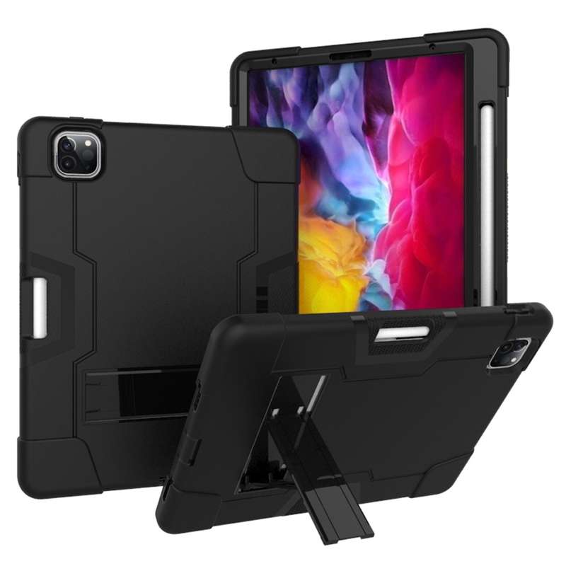 For iPad Pro 11 inch 2021 / 2020 Contrast Color Robot Shockproof Silicon + PC Protective Tablet Case