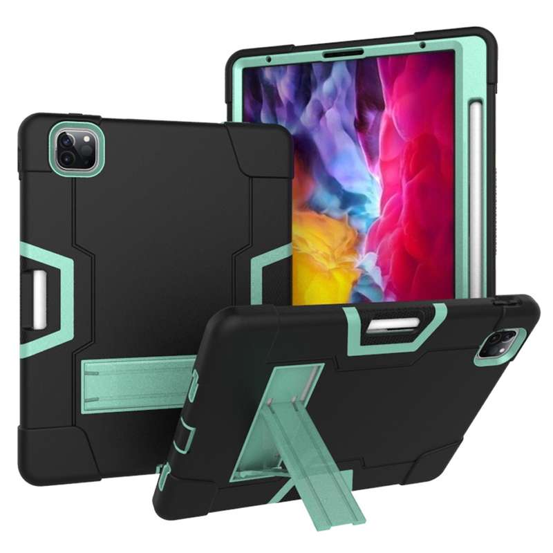 For iPad Pro 11 inch 2021 / 2020 Contrast Color Robot Shockproof Silicon + PC Protective Tablet Case