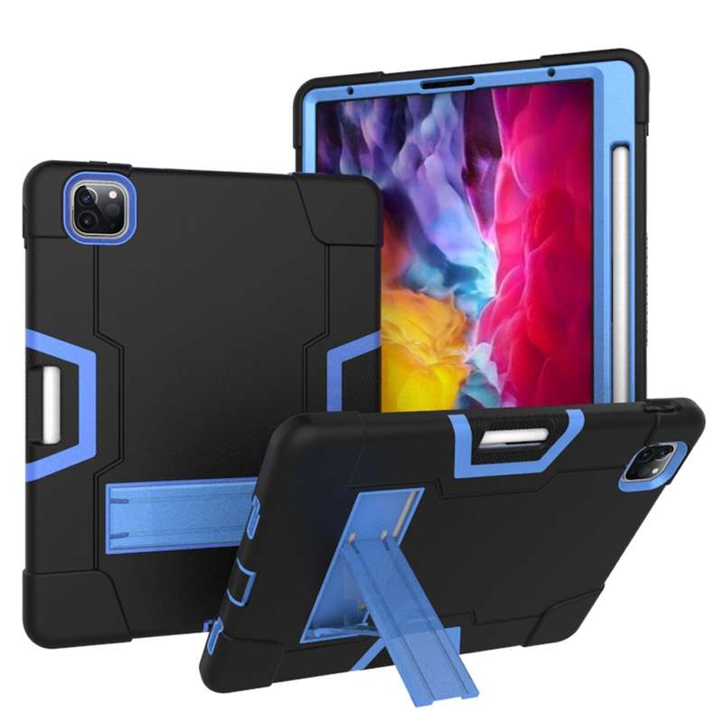 For iPad Pro 11 inch 2021 / 2020 Contrast Color Robot Shockproof Silicon + PC Protective Tablet Case