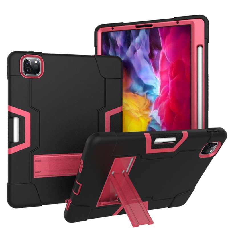 For iPad Pro 11 inch 2021 / 2020 Contrast Color Robot Shockproof Silicon + PC Protective Tablet Case