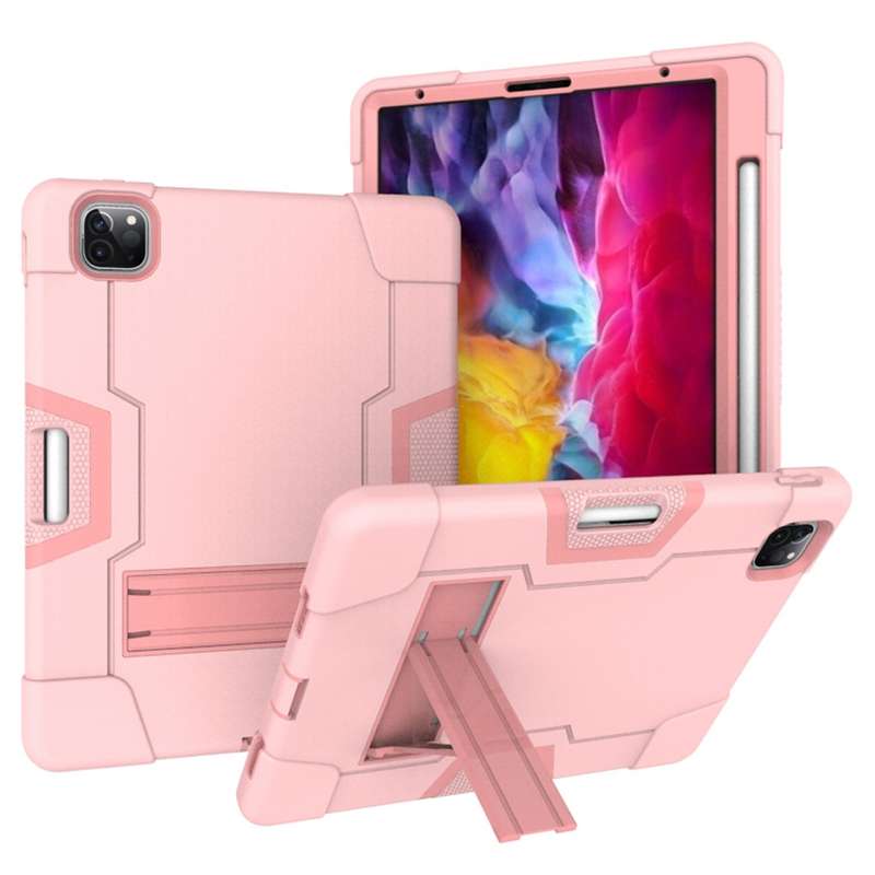 For iPad Pro 11 inch 2021 / 2020 Contrast Color Robot Shockproof Silicon + PC Protective Tablet Case