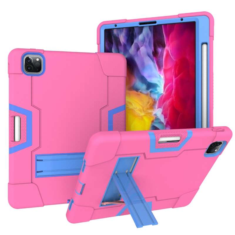 For iPad Pro 11 inch 2021 / 2020 Contrast Color Robot Shockproof Silicon + PC Protective Tablet Case