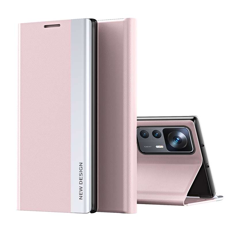 For Xiaomi 12T / 12T Pro / Redmi K50 Ultra Side Electroplated Magnetic Leather Phone Case(Black)