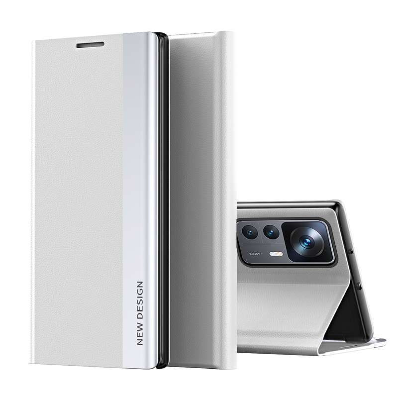 For Xiaomi 12T / 12T Pro / Redmi K50 Ultra Side Electroplated Magnetic Leather Phone Case(Black)