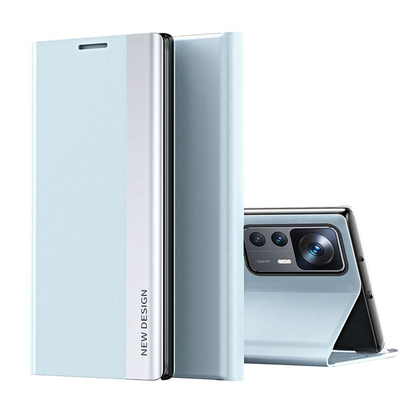 For Xiaomi 12T / 12T Pro / Redmi K50 Ultra Side Electroplated Magnetic Leather Phone Case(Black)