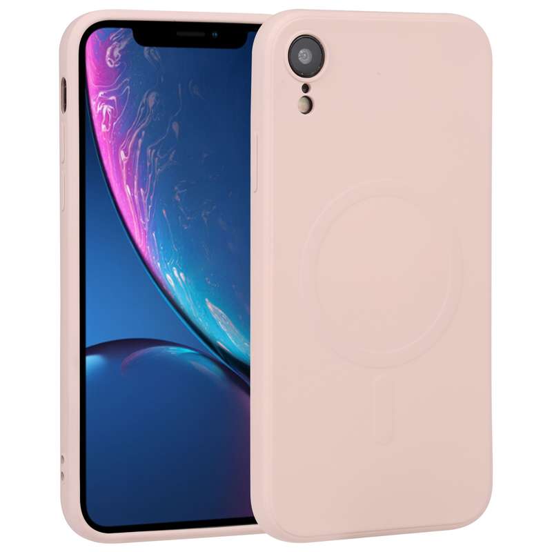 For iPhone XR Liquid Silicone Full Coverage Shockproof Magsafe Phone Case(Deep Green)
