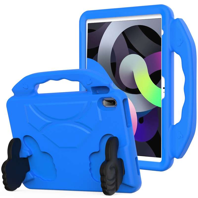 For iPad 2025 / 2022 Children EVA Shockproof Tablet Case with Thumb Bracket(Blue)