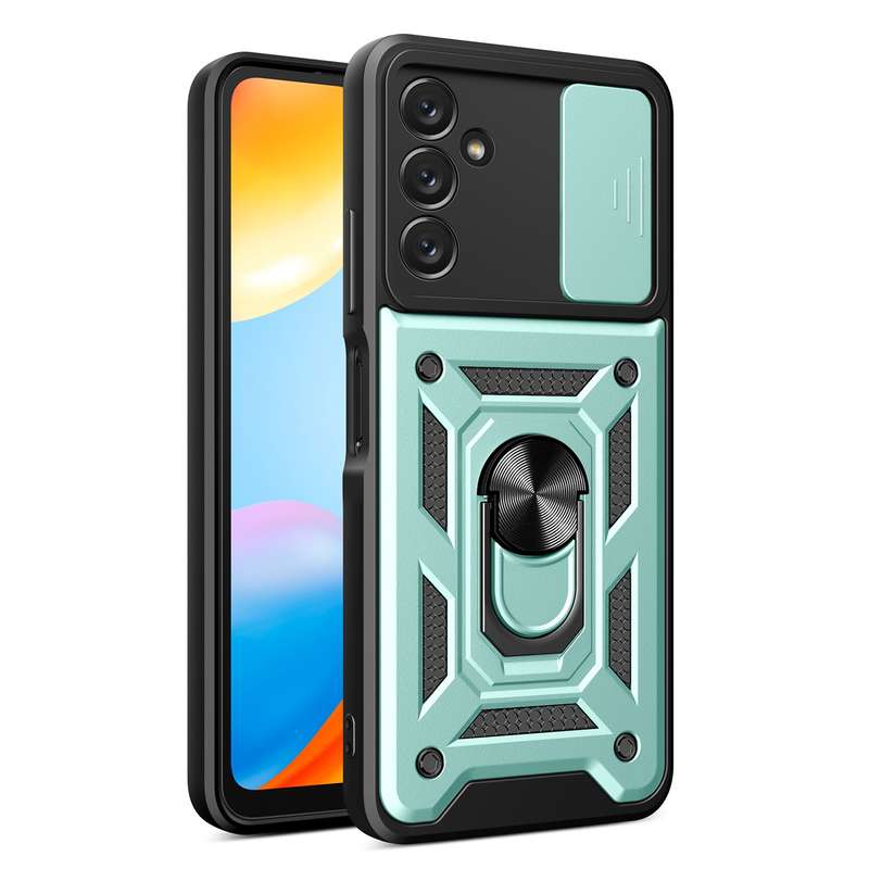 For Samsung Galaxy A14 5G Sliding Camera Cover Design TPU+PC Phone Case(Black)