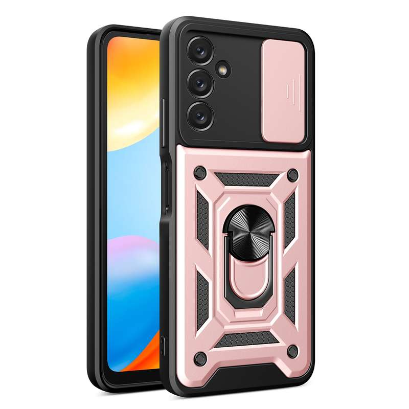 For Samsung Galaxy A14 5G Sliding Camera Cover Design TPU+PC Phone Case(Black)