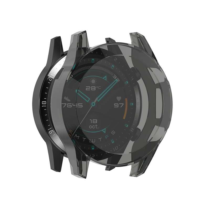For Huawei Watch GT2 46mm Full Coverage Watch Protective Case with Screen(Transparent Blue)