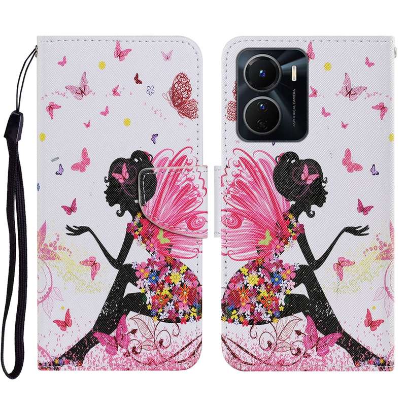For vivo Y16 Colored Drawing Pattern Leather Phone Case(Diamond Kaleidoscope)
