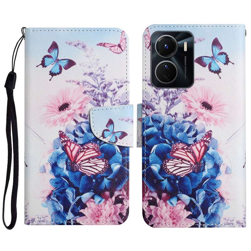 For vivo Y16 Colored Drawing Pattern Leather Phone Case(Diamond Kaleidoscope)