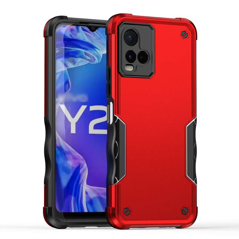 For vivo Y21 / Y21s / Y33 Non-slip Shockproof Armor Phone Case(Mint Green)