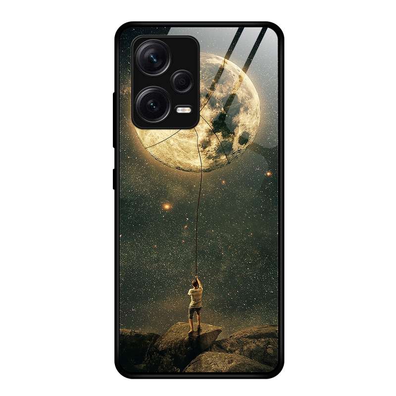 For Xiaomi Redmi Note 12 Pro+ China Colorful Painted Glass Phone Case(Flowers)