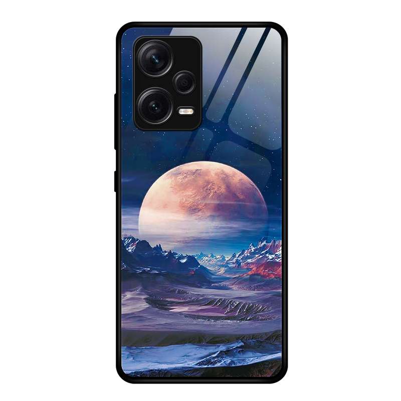 For Xiaomi Redmi Note 12 Pro+ China Colorful Painted Glass Phone Case(Flowers)