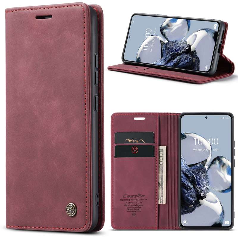 For Xiaomi 12T / 12T Pro CaseMe 013 Multifunctional Horizontal Flip Leather Phone Case(Black)