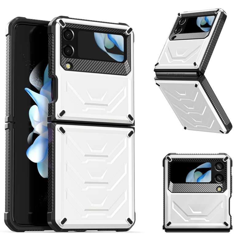 For Samsung Galaxy Z Flip4 5G SM-F721 Armored All-inclusive Shockproof Folding Phone Case(Black)