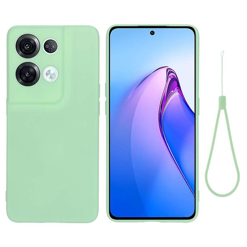 For OPPO Reno8 Pro 5G Global Pure Color Liquid Silicone Shockproof Phone Case(Black)