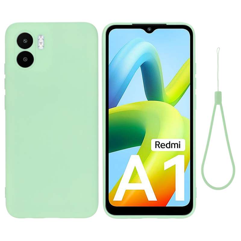 For Xiaomi Redmi A1 / A2 Pure Color Liquid Silicone Shockproof Phone Case(Green)