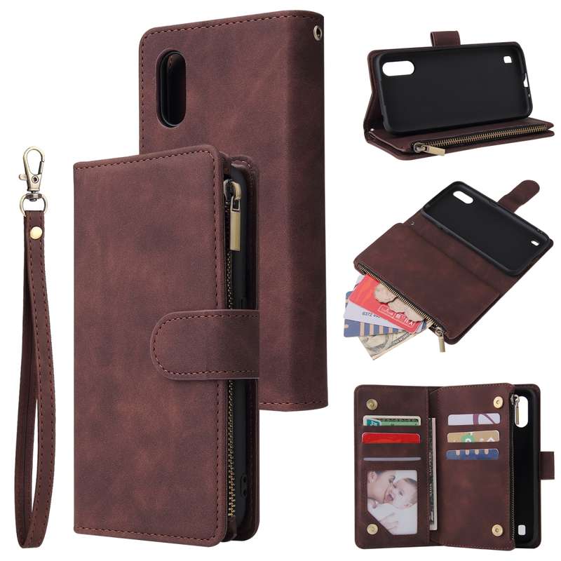 For Galaxy A01 Multifunctional Horizontal Flip Leather Case, with Card Slot & Holder & Zipper Wallet
