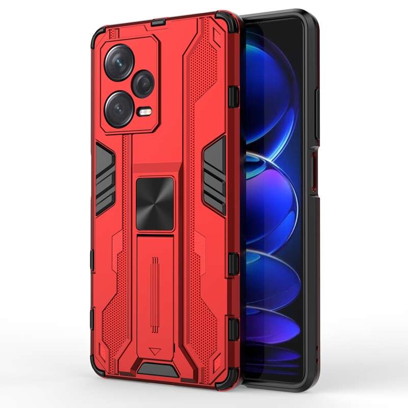 For Xiaomi Redmi Note 12 Pro+ China Supersonic PC + TPU Shock-proof Protective Case with Holder(Blac