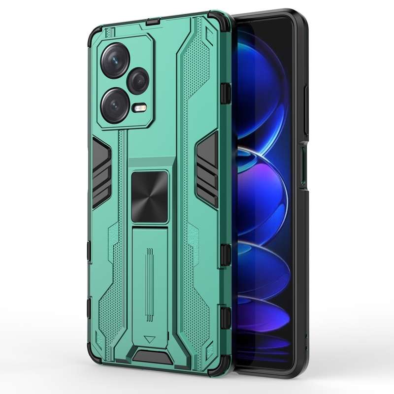 For Xiaomi Redmi Note 12 Pro+ China Supersonic PC + TPU Shock-proof Protective Case with Holder(Blac
