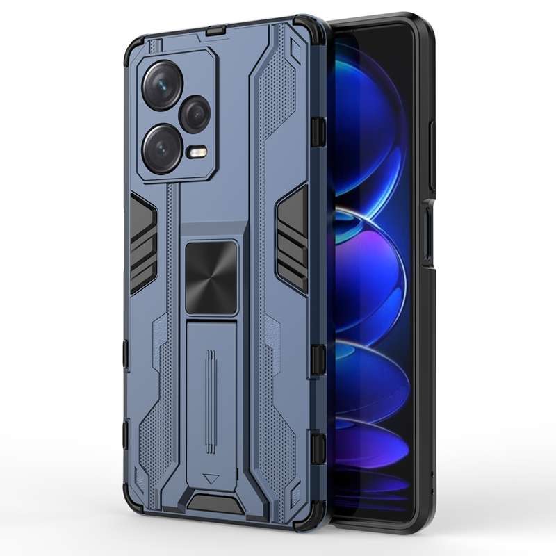 For Xiaomi Redmi Note 12 Pro+ China Supersonic PC + TPU Shock-proof Protective Case with Holder(Blac