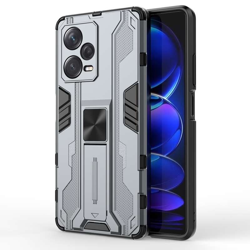 For Xiaomi Redmi Note 12 Pro+ China Supersonic PC + TPU Shock-proof Protective Case with Holder(Blac