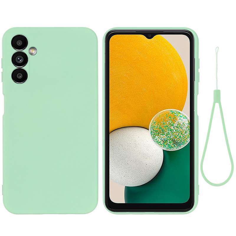 For Samsung Galaxy A14 5G Solid Color Liquid Silicone Shockproof Full Coverage Phone Case(Green)