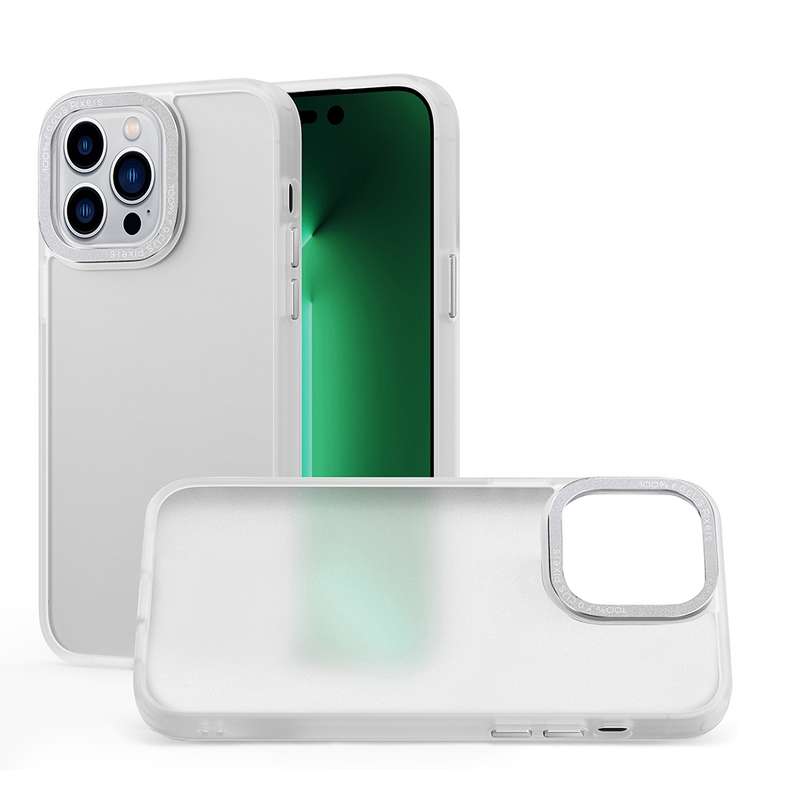 For iPhone 14 Plus Skin Feel PC Shockproof Protective Phone Case(Black)