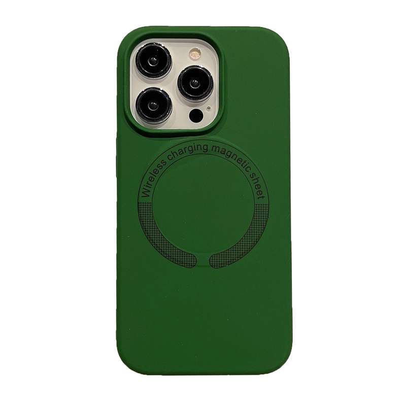 For iPhone 14 Pro Magsafe Magnetic Silicone Phone Case(Black)