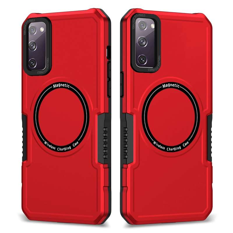 For Samsung Galaxy S20 FE MagSafe Shockproof Armor Phone Case(Black)