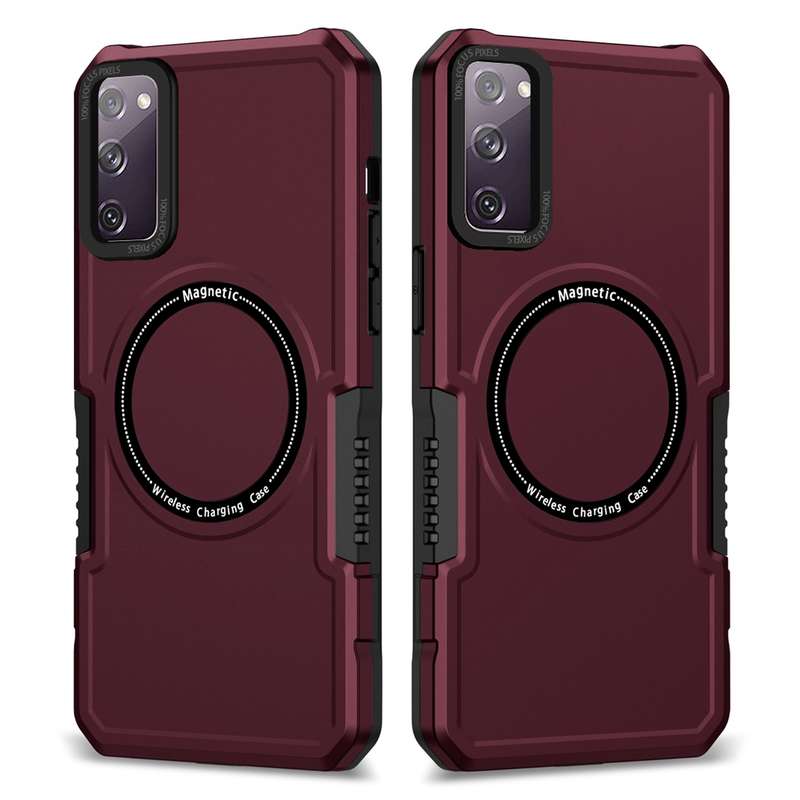 For Samsung Galaxy S20 FE MagSafe Shockproof Armor Phone Case(Black)